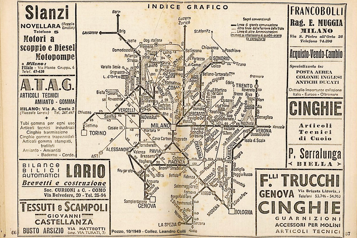Orario Pozzo - Ottobre 1949